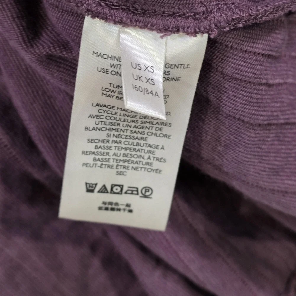 Free People Take A Spin‎ Babydoll Tunic Dress Womens XS Purple Ruffle Flutter